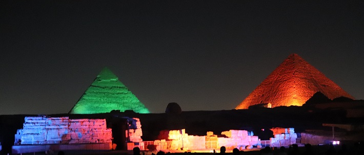Egipt, Piramidy, spektakl świateł