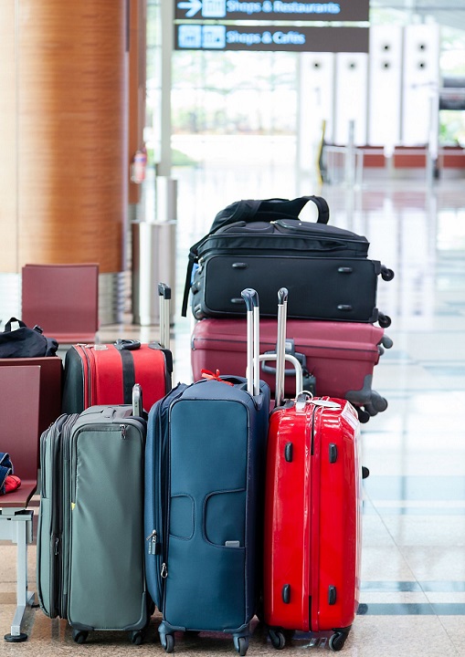 walizki, podróż, lotnisko