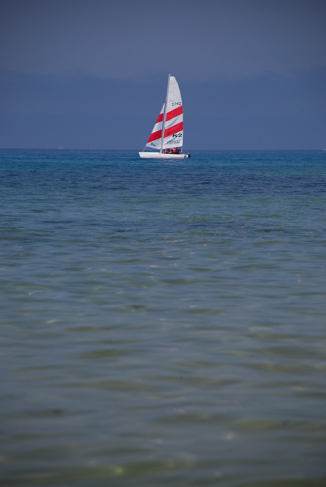 Korfu, morze, żaglówka